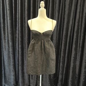 Black Pleated Babydoll Cocktail Dress